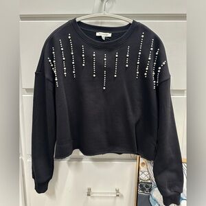 Krystal Cropped Embellished Sweatshirt by Francesca’s